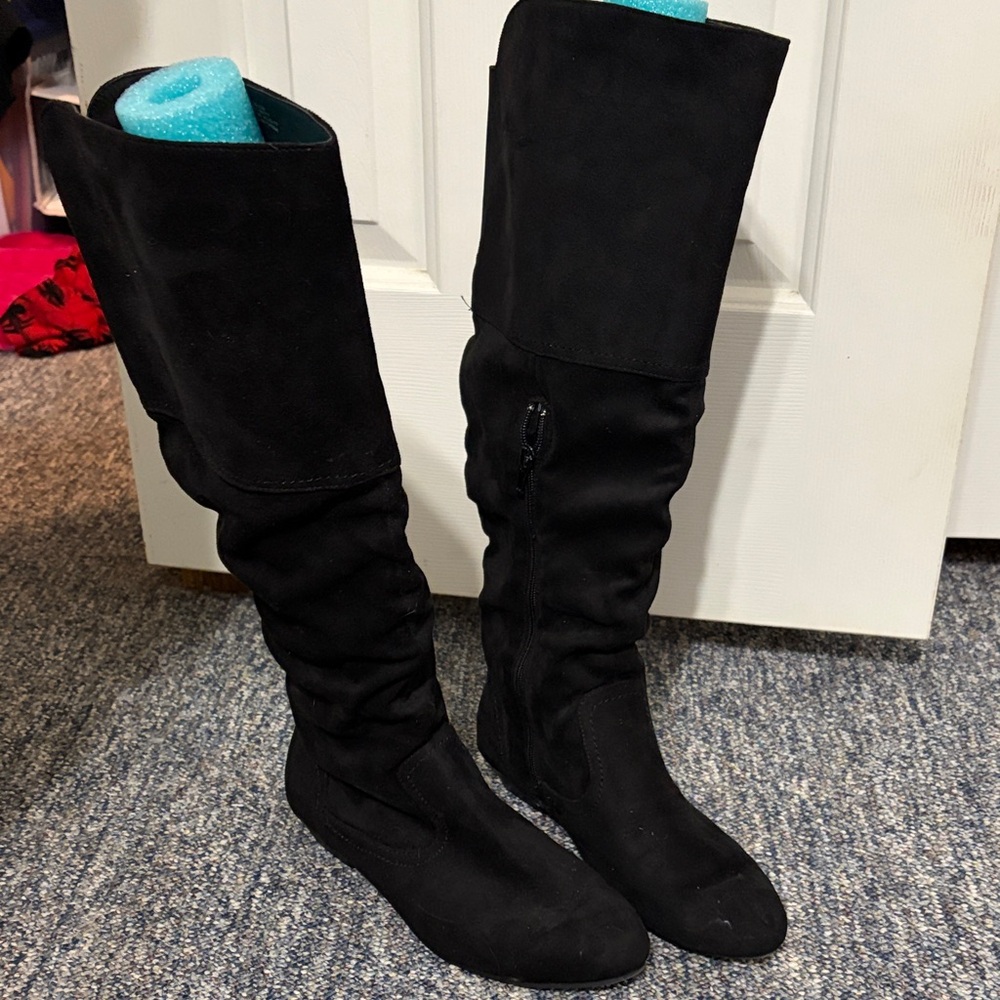 Route 66 Black Over the Knee Boots